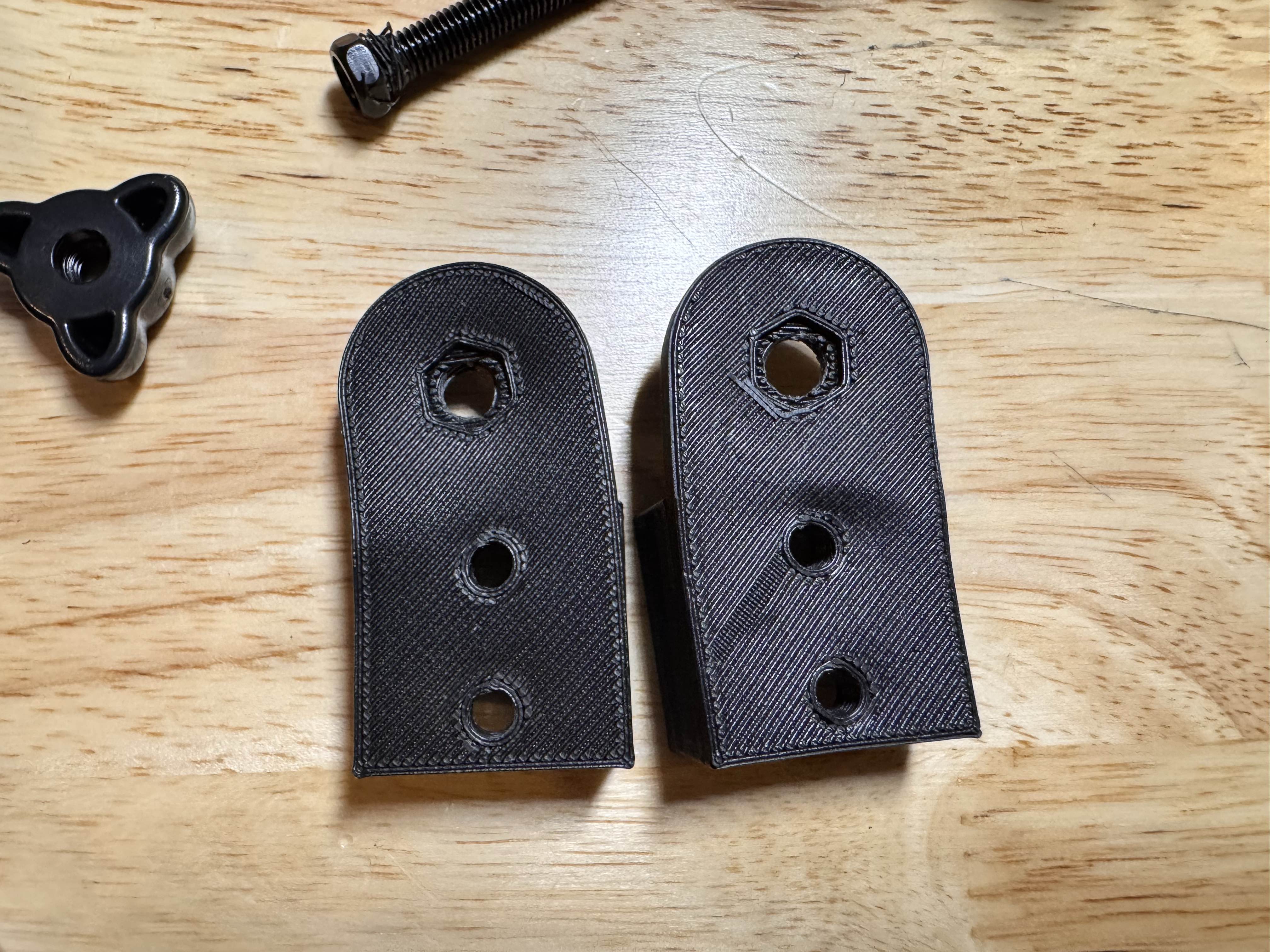 melted mounting brackets