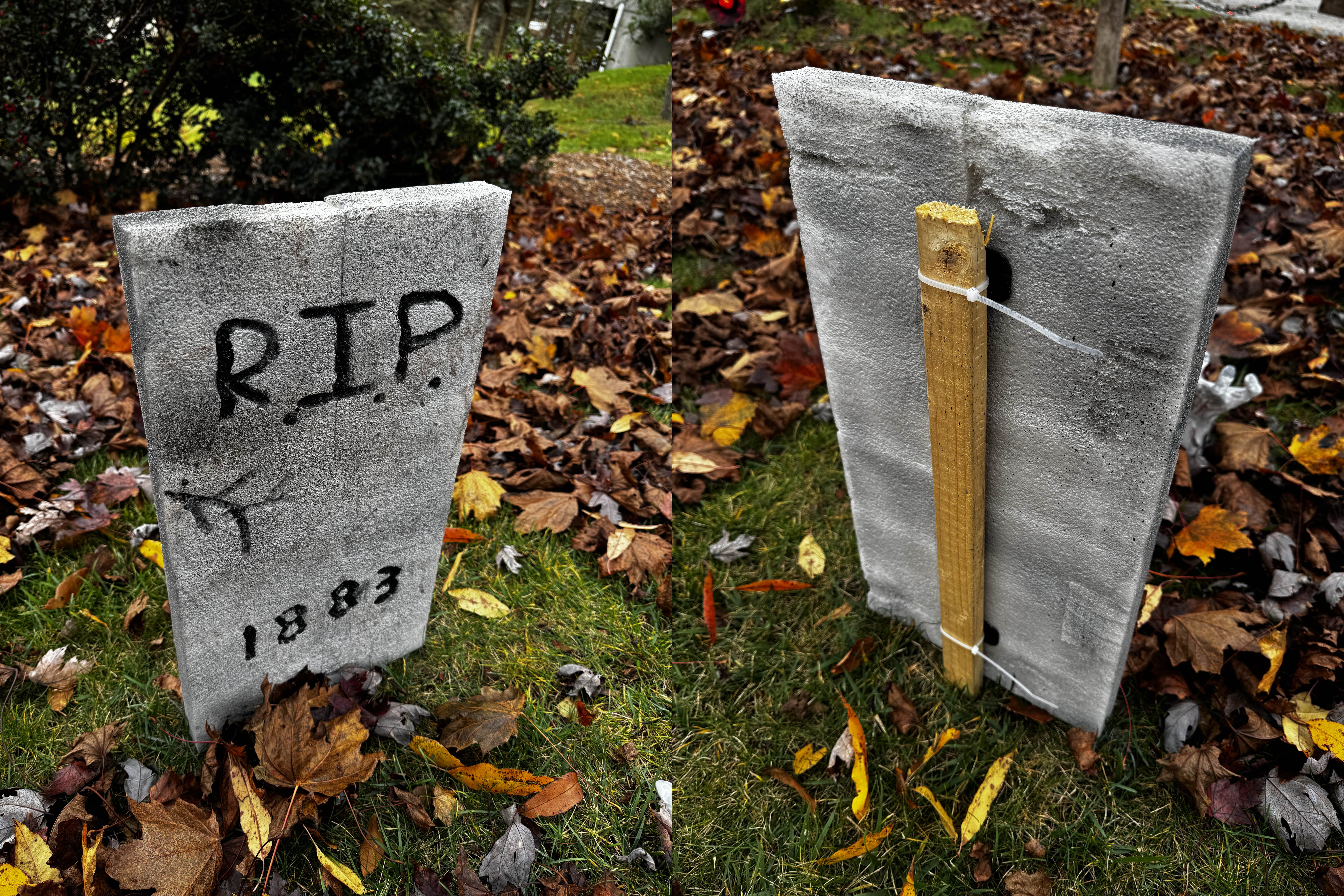 front and back of stone