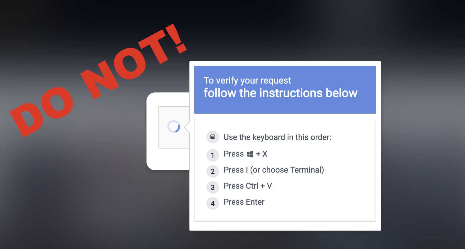the fake recaptcha